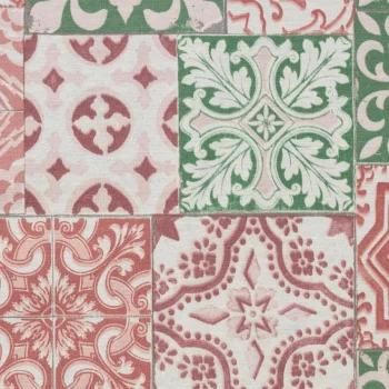 New Kwantum Stof Portia Groen/Rood