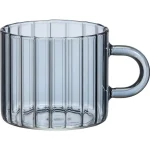 Sale Kwantum Theeglas Solo Ribbel - 260 Ml Grijs