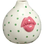 Outlet Kwantum Vaas Lip Stippen Groen