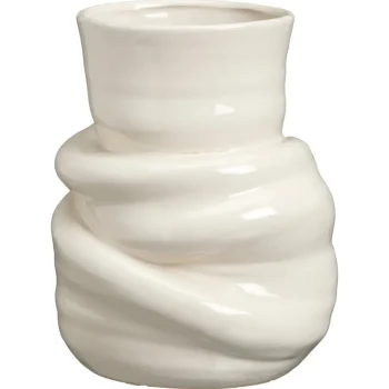 Sale Kwantum Vaas Melted Crème - 30 Cm ø 20 Cm Ø020CM
