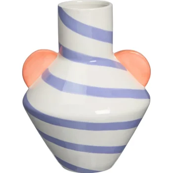 Clearance Kwantum Vaas Spiraal Wit/Blauw