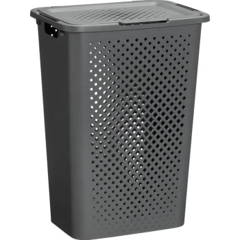 Clearance Kwantum Wasmand Rattan Ruit Antraciet 50 L 50L